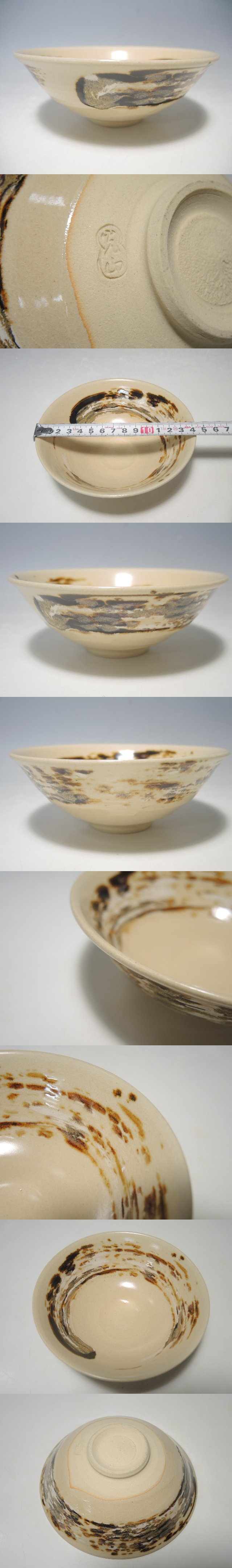 10956/○光山銘茶碗鉄絵抹茶碗茶道具| JChere雅虎拍卖代购