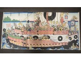 錦絵 歌川芳虎 「加藤清正朝鮮遠征船上の図」