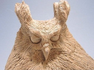 瀧口政満の彫刻作品シマフクロウをお買取りいたします。【2018年買取・新着情報】 - いわの美術