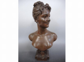 Emile Pinedo 女性の胸像 ブロンズ像